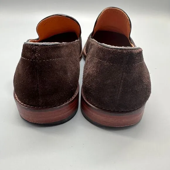 Beckett Simonon Tassel Loafers in Brown Suede Men's Size 8 Handmade MSRP $239