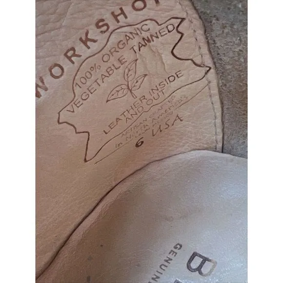 Bed Stu Boots Trough Slip-On Women's 6‎ Sand Rustic Heeled  Made USA Booties