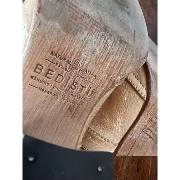 Bed Stu Boots Trough Slip-On Women's 6‎ Sand Rustic Heeled  Made USA Booties