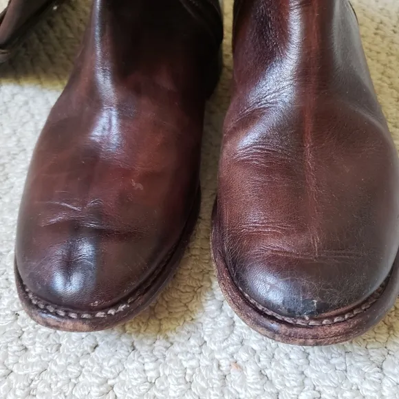 Bed Stu Cobbler Series Kitty Knee High Rustic Teak Leather Boots