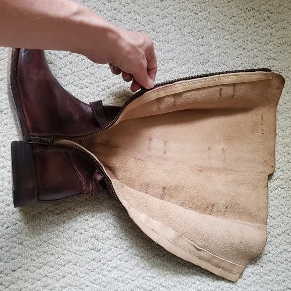 Bed Stu Cobbler Series Kitty Knee High Rustic Teak Leather Boots