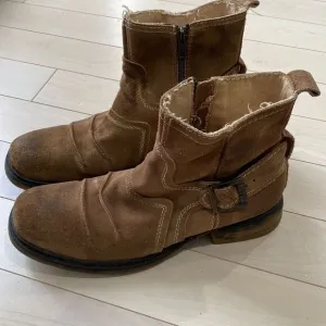 Bed Stu Men's Genuine Leather Distressed Ankle Boots Brown Size 9