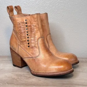 Bed‎ Stu Shrill Sand Leather Heeled Boots Size 8.5