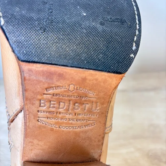 Bed‎ Stu Shrill Sand Leather Heeled Boots Size 8.5