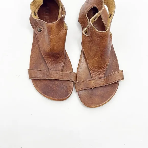 Bed Stu Soto Brown Tan Rustic Leather Sandals size 9
