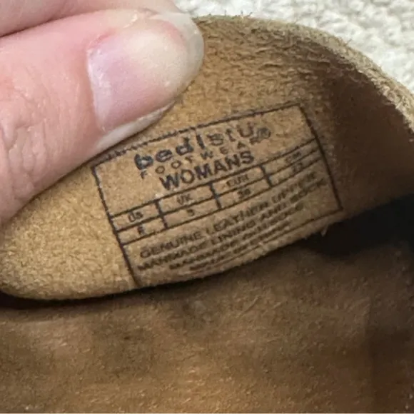 BED STU tan leather slip on loafers 6
