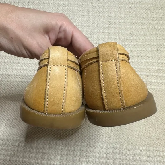 BED STU tan leather slip on loafers 6