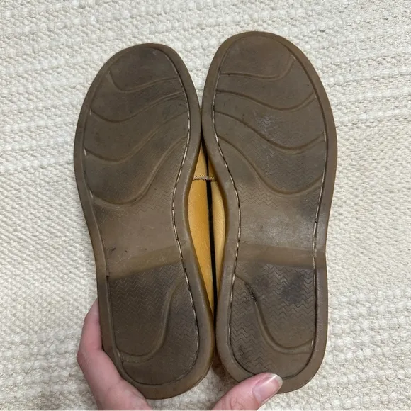 BED STU tan leather slip on loafers 6