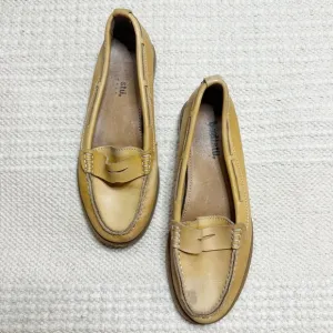 BED STU tan leather slip on loafers 6