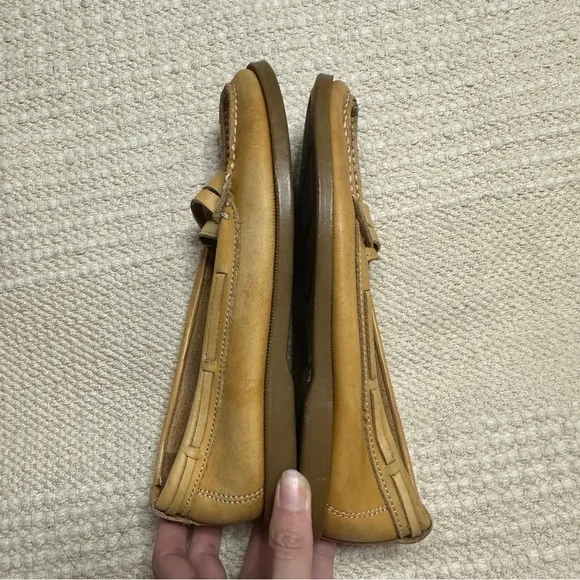 BED STU tan leather slip on loafers 6