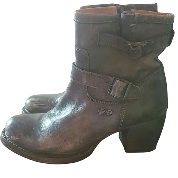 BED STU women's size 9 distressed cobbler series leather gray boots