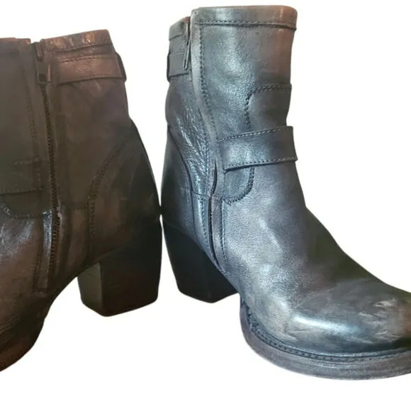 BED STU women's size 9 distressed cobbler series leather gray boots