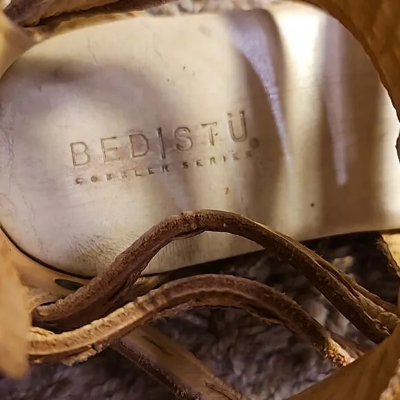 Bed Stu Artemis brown and white leather sandals size 11