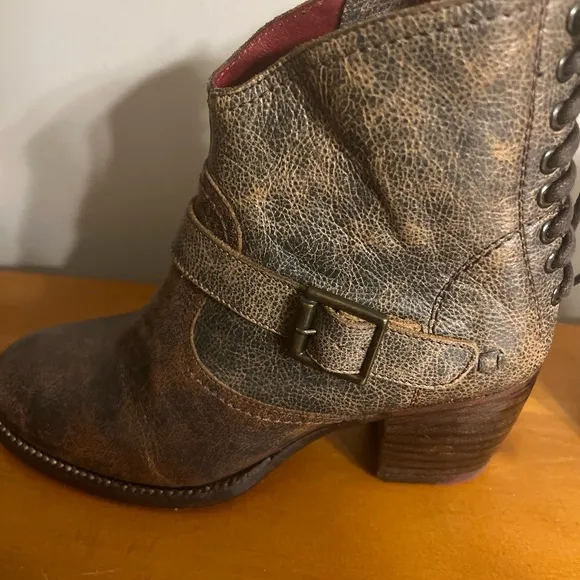 BedStu Bed Stu Cobbler Series Harness Boots Sz 6 Distressed Brown Leather