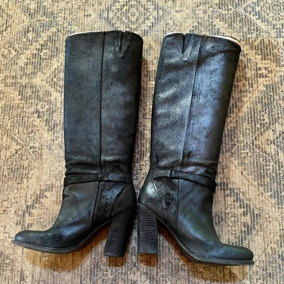 💥BELLE SIGERSON MORRISON HAYLEY Nero Suede Knee High Boots💥