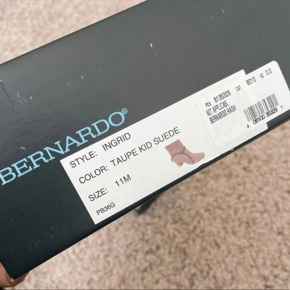 Bernardo Fringe Boots Ingrid Leather Ankle Booties Brown Size 11M NEW in Box