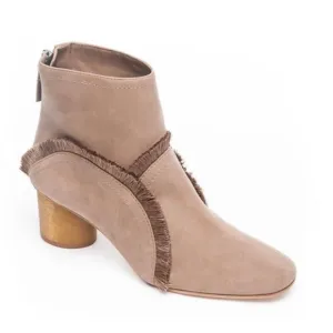 Bernardo Fringe Boots Ingrid Leather Ankle Booties Brown Size 11M NEW in Box
