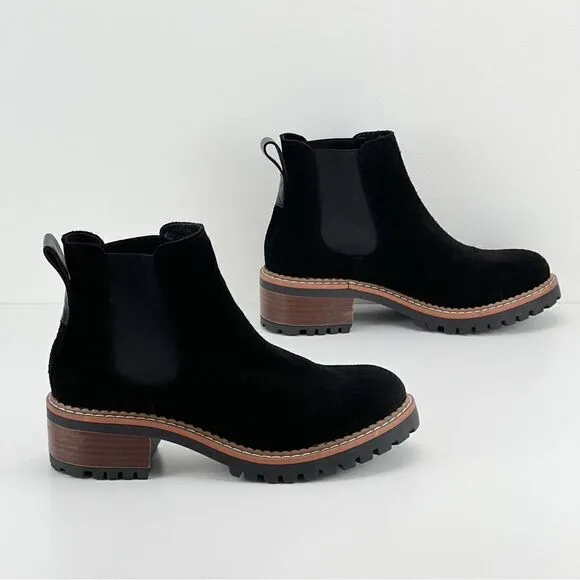 Bertuchi Black Suede Slip on Chelsea Boots