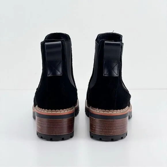 Bertuchi Black Suede Slip on Chelsea Boots