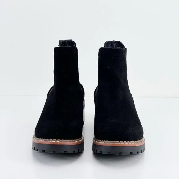 Bertuchi Black Suede Slip on Chelsea Boots