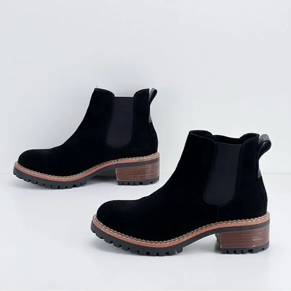Bertuchi Black Suede Slip on Chelsea Boots