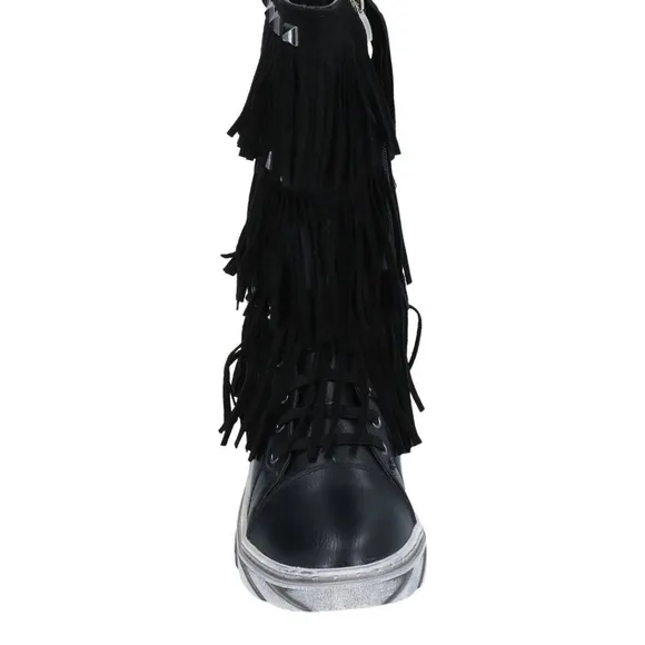 Big Girls leather boots with fringe