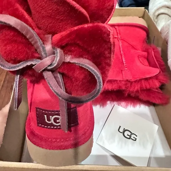 Big kids Red Suede Boots