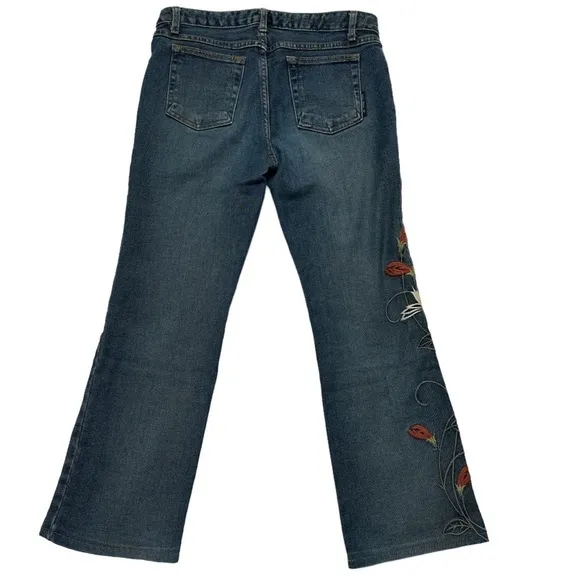 Billy Blues Embroidered Denim Jeans Vintage Made in USA Cropped Altered /real 31