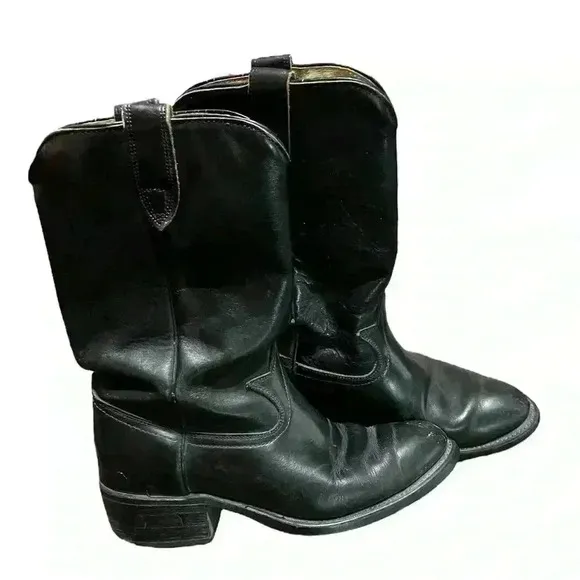 Biltrite Oil Proof Laredo 7 1/2 EE Black Slip-on Cowboy Work Boots