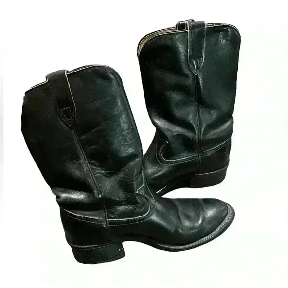 Biltrite Oil Proof Laredo 7 1/2 EE Black Slip-on Cowboy Work Boots