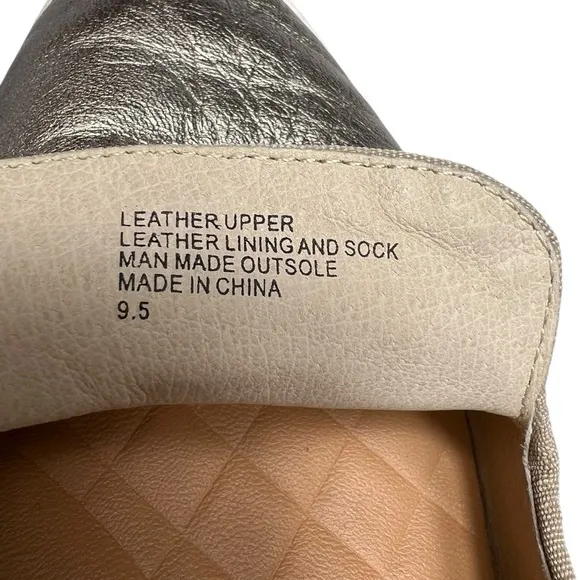 Birdies The Swift Metallic Leather Loafer Slip-on Flats Women’s Size 9.5