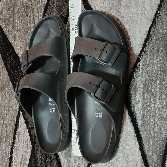 BIRKENSTOCK ARIZONA BLACK EVA WATERPROOF SLIDES SANDALS