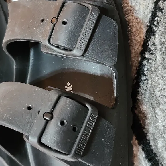 BIRKENSTOCK ARIZONA BLACK EVA WATERPROOF SLIDES SANDALS