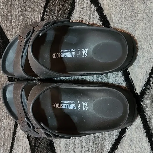 BIRKENSTOCK ARIZONA BLACK EVA WATERPROOF SLIDES SANDALS