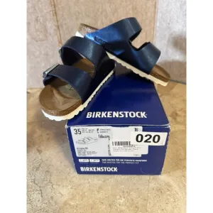 Birkenstock Arizona BS Sandals Graceful Sea/Metallic Blue EU 35 US 4 Narrow NIB