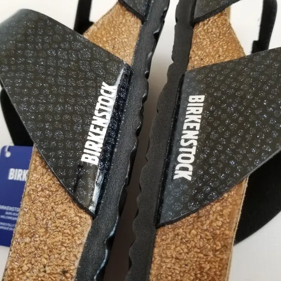 Birkenstock Arizona High Shine Glitter Buckle Sandals NWOB Size 8
