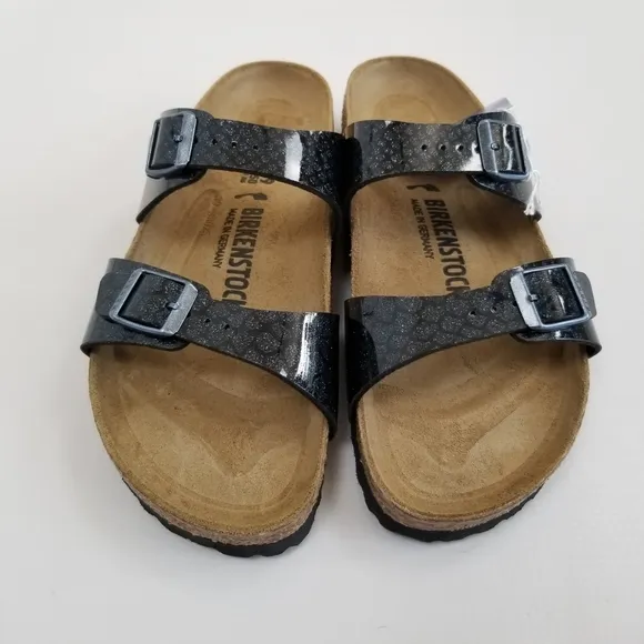 Birkenstock Arizona High Shine Glitter Buckle Sandals NWOB Size 8