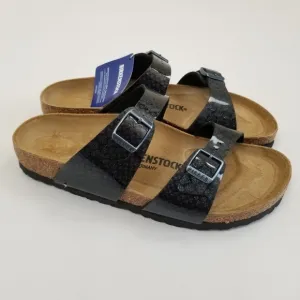 Birkenstock Arizona High Shine Glitter Buckle Sandals NWOB Size 8