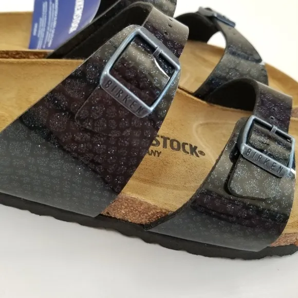 Birkenstock Arizona High Shine Glitter Buckle Sandals NWOB Size 8