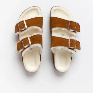 Birkenstock Arizona Shearling Mink size 38 women's