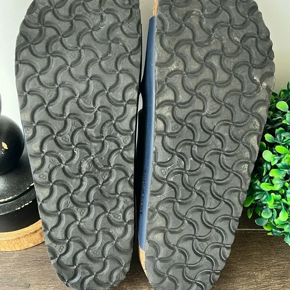 Birkenstock Arizona Soft Footbed Birko-Flor Blue Sandals Size 43 Size 12-12.5