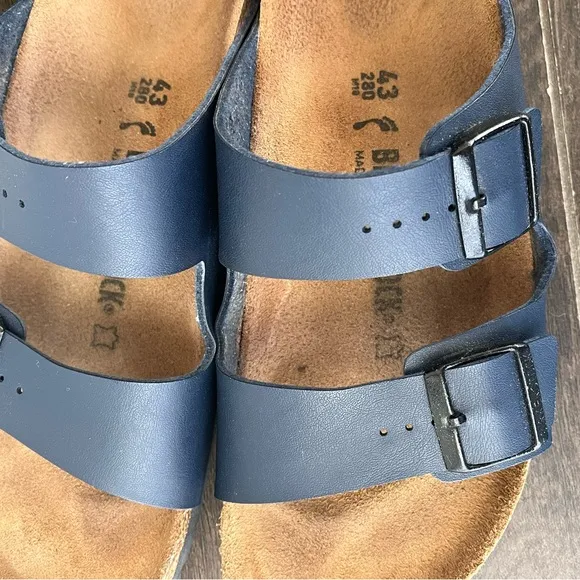 Birkenstock Arizona Soft Footbed Birko-Flor Blue Sandals Size 43 Size 12-12.5