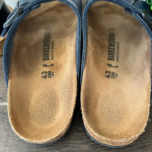 Birkenstock Arizona Soft Footbed Birko-Flor Blue Sandals Size 43 Size 12-12.5