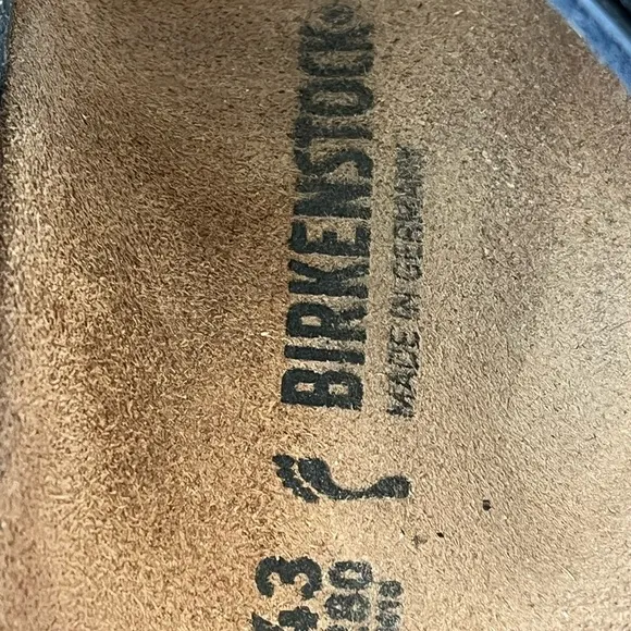 Birkenstock Arizona Soft Footbed Birko-Flor Blue Sandals Size 43 Size 12-12.5