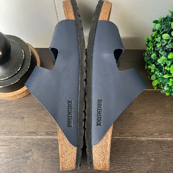 Birkenstock Arizona Soft Footbed Birko-Flor Blue Sandals Size 43 Size 12-12.5