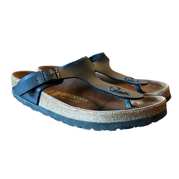 BIRKENSTOCK Black Gizeh Birko-Flor -Women's Sandals EU 38 US 7 7.5