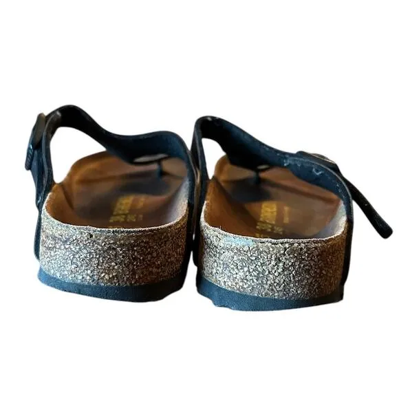 BIRKENSTOCK Black Gizeh Birko-Flor -Women's Sandals EU 38 US 7 7.5