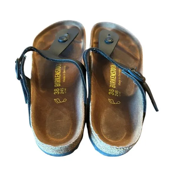 BIRKENSTOCK Black Gizeh Birko-Flor -Women's Sandals EU 38 US 7 7.5