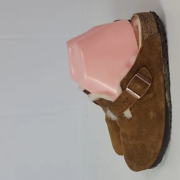 Birkenstock Boston Shearling Suede Leather Women's Sandals
