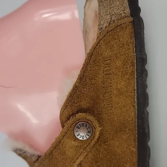 Birkenstock Boston Shearling Suede Leather Women's Sandals